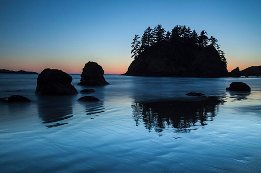 Trinidad State Beach at twilight